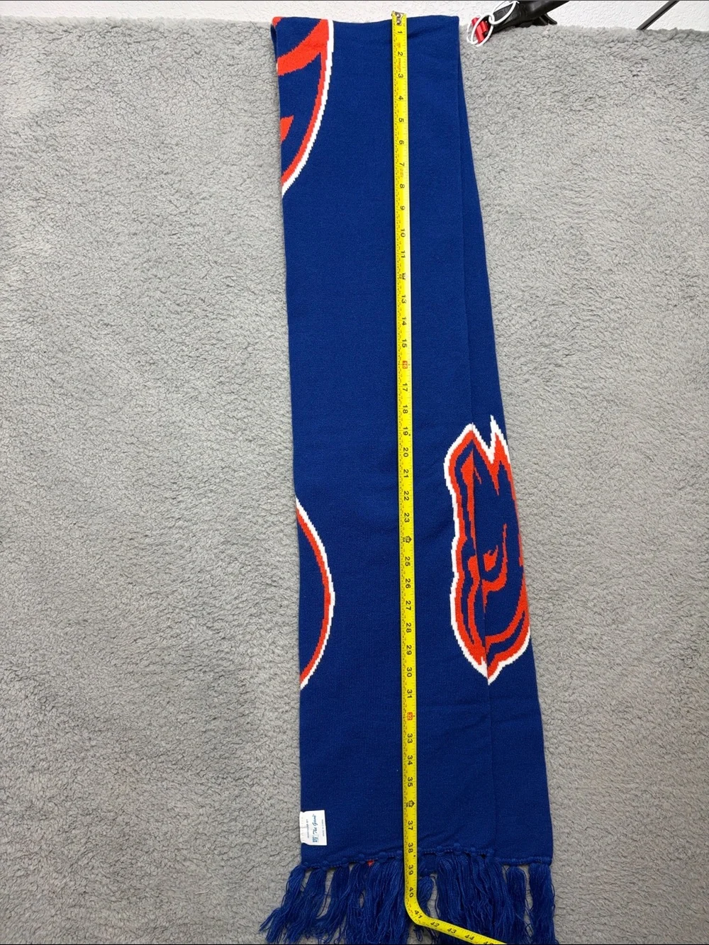 Boise State Broncos- Blue and Orange Horse Logo Team Scarf. One size.